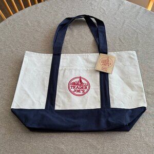 Trader Joe's Trademark Canvas Tote Bag - NWT